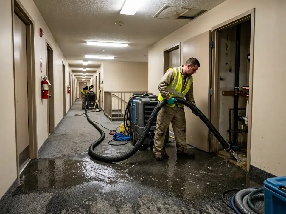 multi-unit-apartment-hallway-f-005 — frequently asked questions, Emergency Burst Pipe Water Extraction & Removal in Many, LA